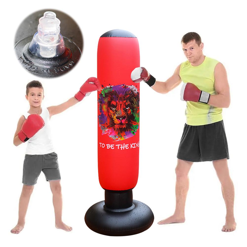 Kids Inflatable Punching Bag Free Standing Boxing Bag Thickened Bounce-Back Punch Bag PVC Tumbler Sandbag for Boxing Training