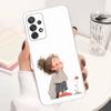 Kid Girl Dog Cute Cartoon Phone Case For Samsung A30,71,51,S9,10,20,Ultra,FE,23,21,PIus,Lite, S22,Transparent, Silicone
