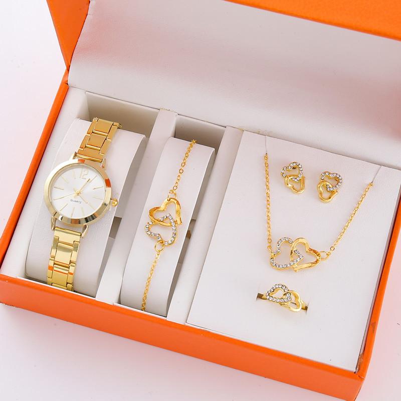 Temperament Steel Belt Women'S Watch Watch Fashion Simple Trend Women'S Quartz Watch Bracelet Set