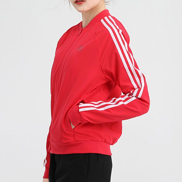 Adidas Jackets Women's Rose Red Baseball Collar Moderate Other GF0183