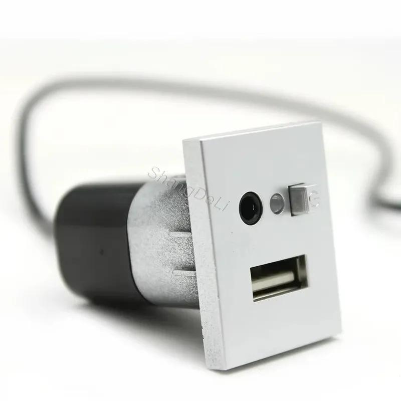 1PC Fit For Ford Focus 2 Mk2 2009 2010 2011 Car USB AUX Input Adapter Mini Cable USB Jack Interface Switch Accessories