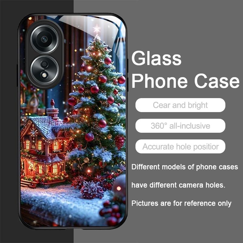 

Funny Christmas Tree Gift Snowy Town Scenery Creative Phone Case for OPPO Realme 14 13 ProPlus 12 11 10 Neo3 X7PRO C75 C67 Cover realme 9i 4G