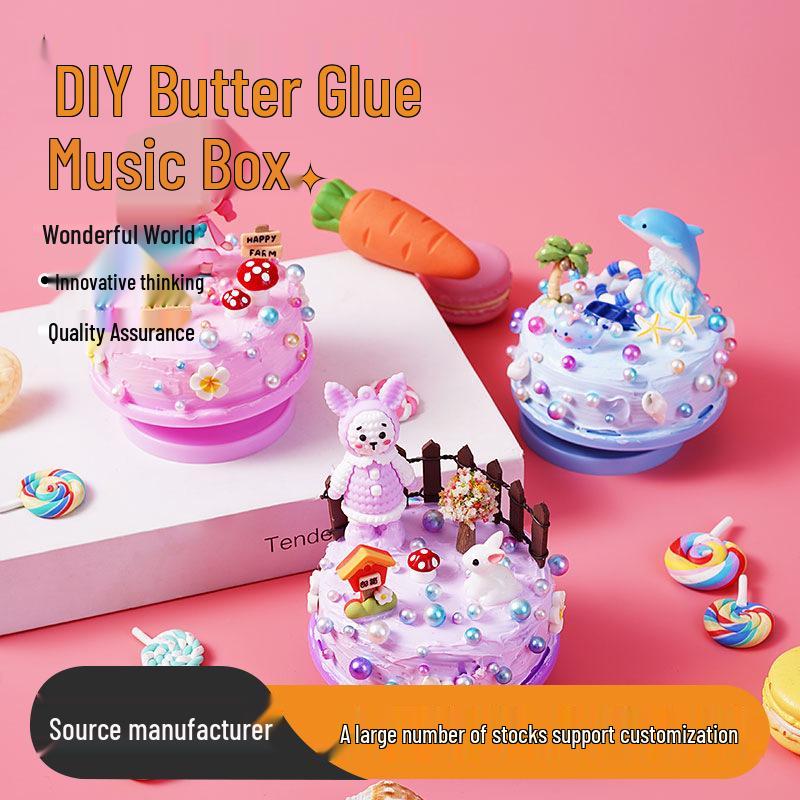 DIY Cartoon Music Box - Handmade Rotating Birthday Gift & Educational Toy for Kids