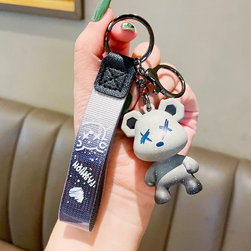 Chameleon Stylish Resin Bear Keychain Cute Couple Car Accessory Perfect For Birthdays And Holidays