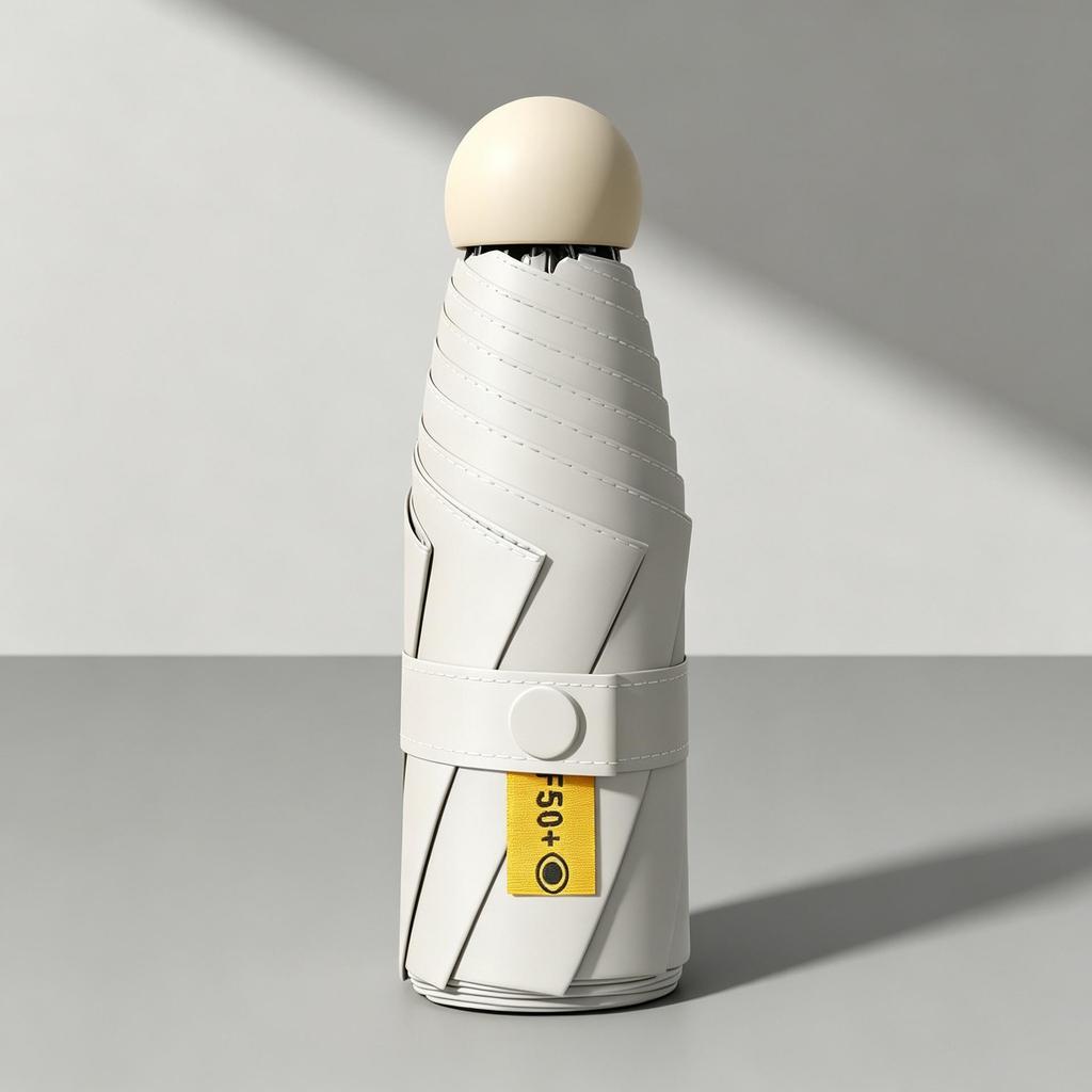 Mini Women's Five-Fold Sun Protection Lightweight Umbrella - Compact Capsule Design