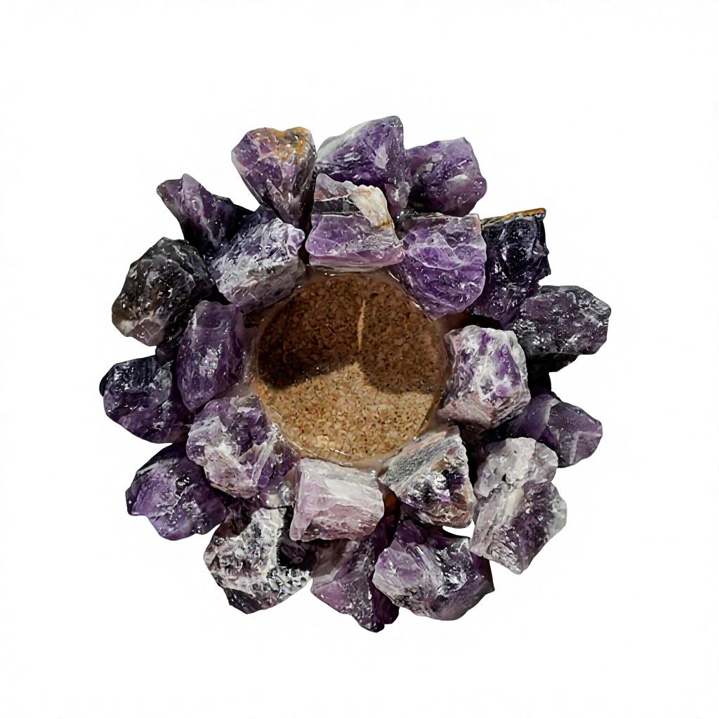Natural Crystal Raw Stone Candle Holder