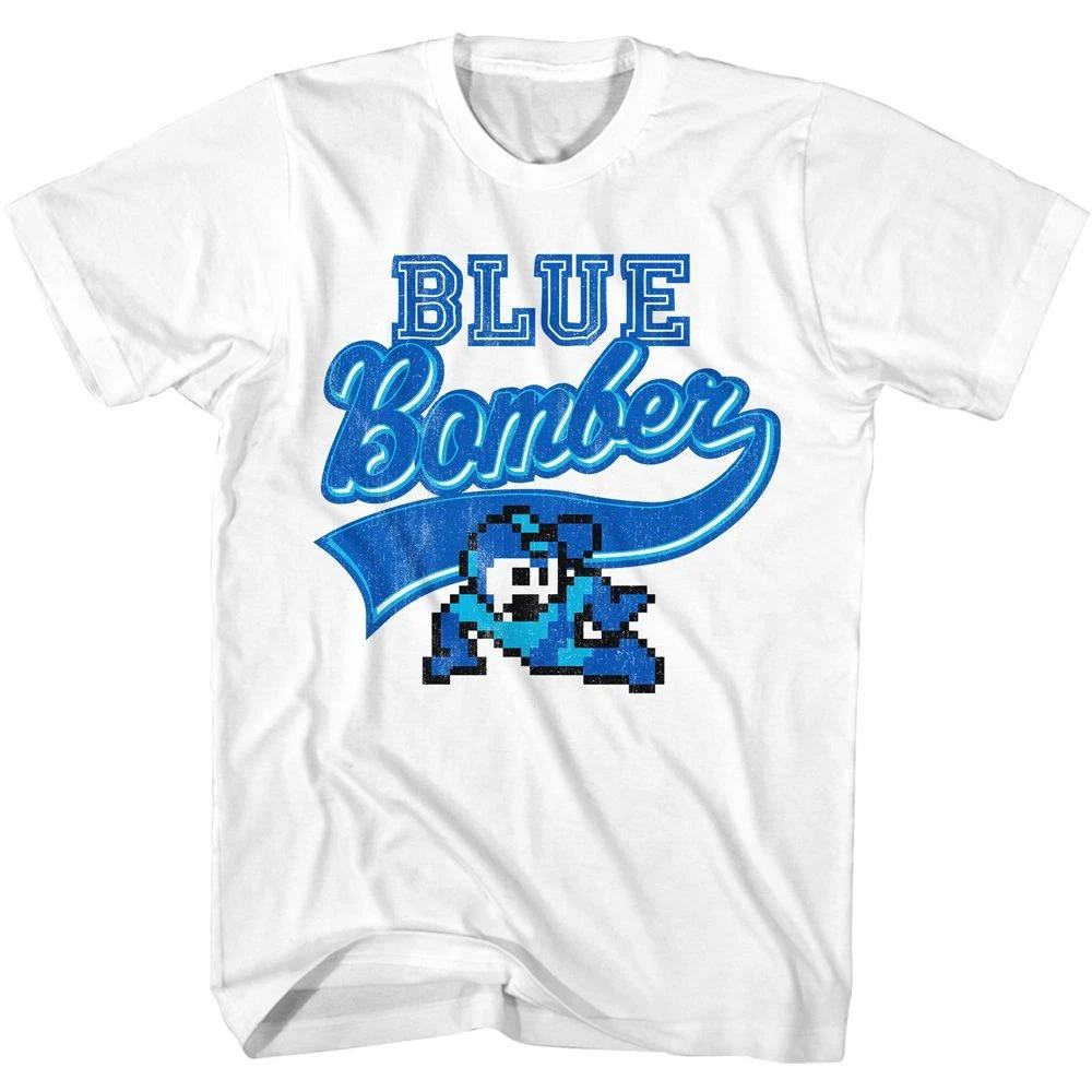 Mega Man Megaman Blue Bomber White Gaming Shirt 120