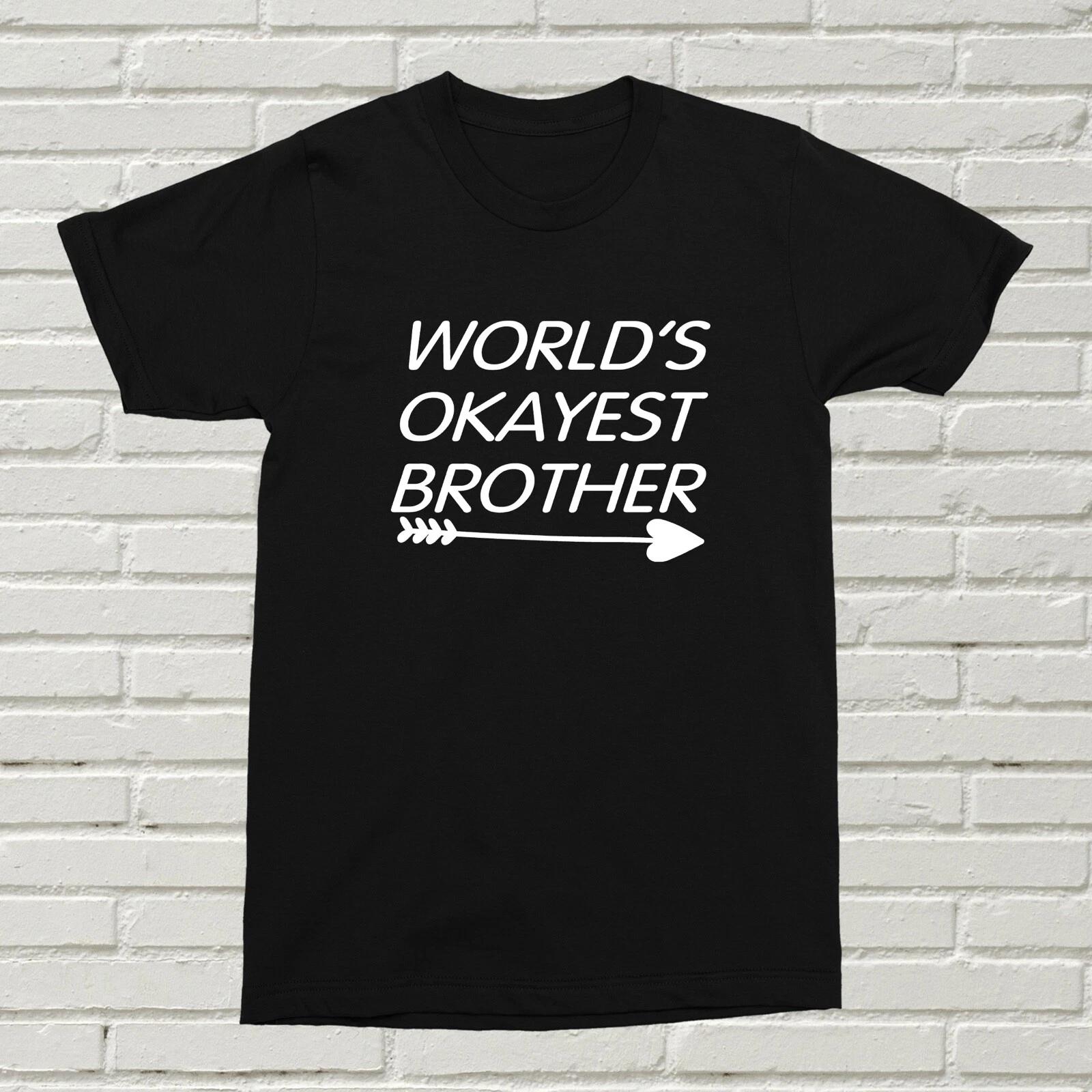 Worlds Greatest Brother T-Shirt Funny Gift Present Family Siblings XMAS BDAY Fun L