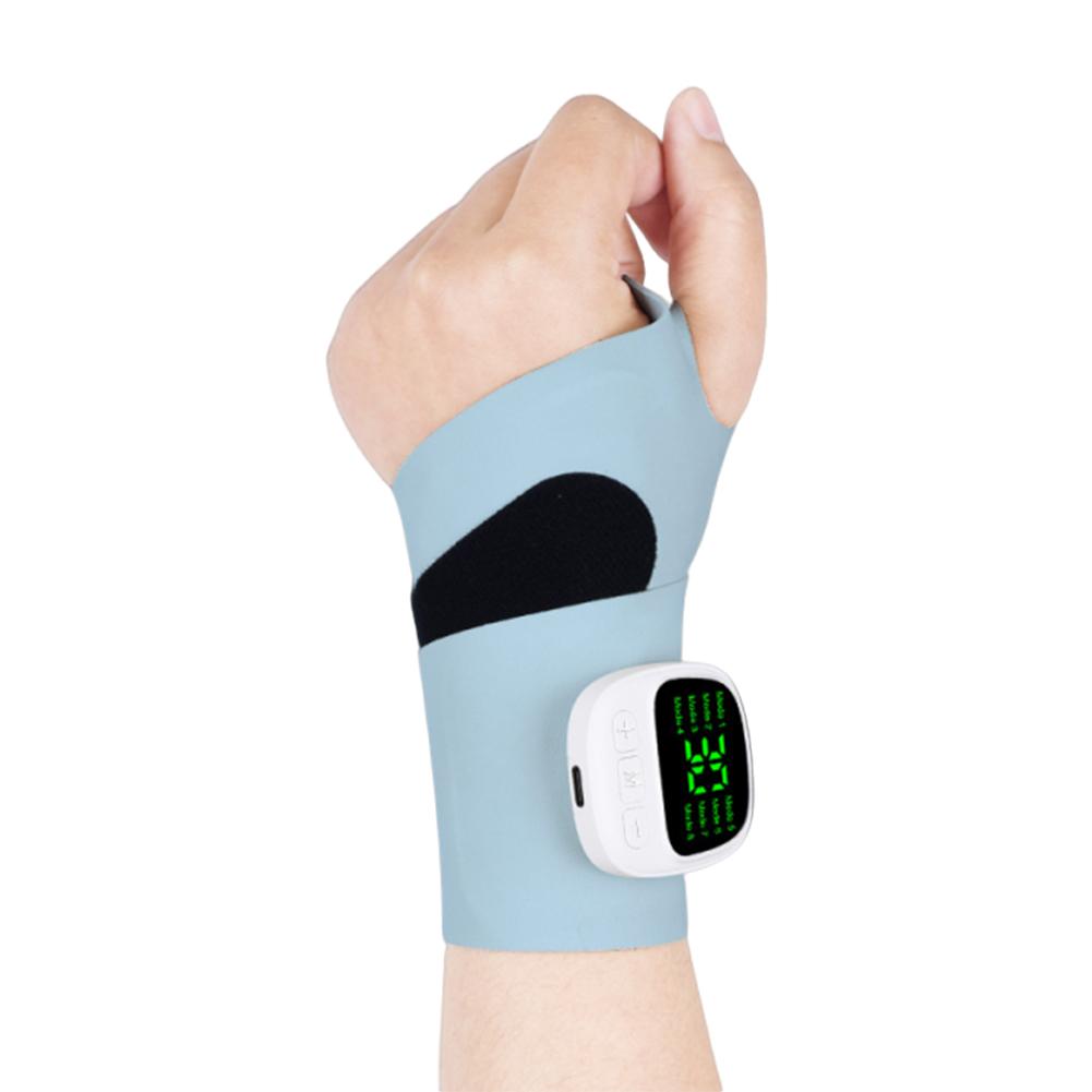 

Электрический беспроводной массажер для запястья, USB-перезаряжаемый, вибрационный, снимает теносиновит, массажер для облегчения усталости при карпальном туннельном синдроме синий