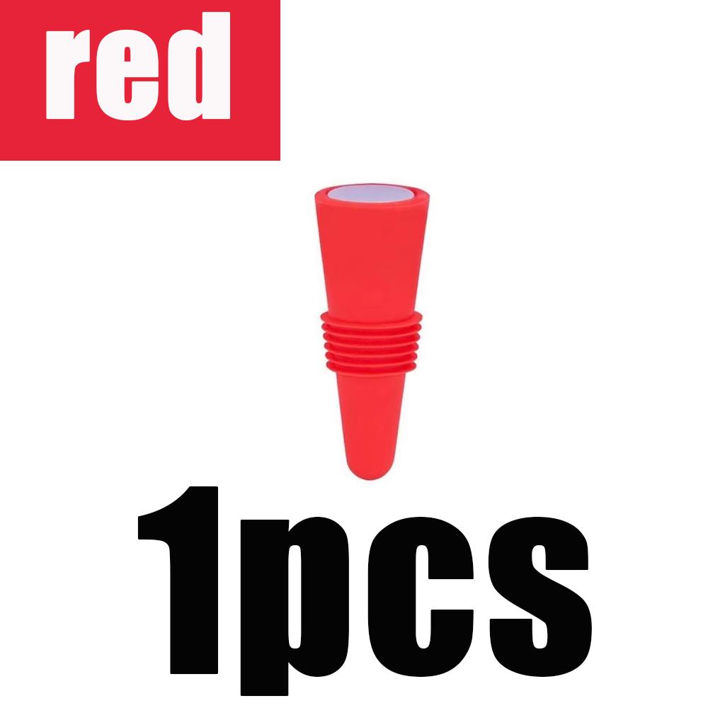 1/2 st Silikon Vinflaska Propp Återanvändbar Läckagesäker Dryck Whisky Öl Champagne Kapsyl Stängare Vinproppar Lock Barer Verktyg