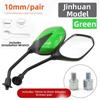 1Pair Black 8mm/10mm Rigth Thread Electric Scooter Rearview Mirror