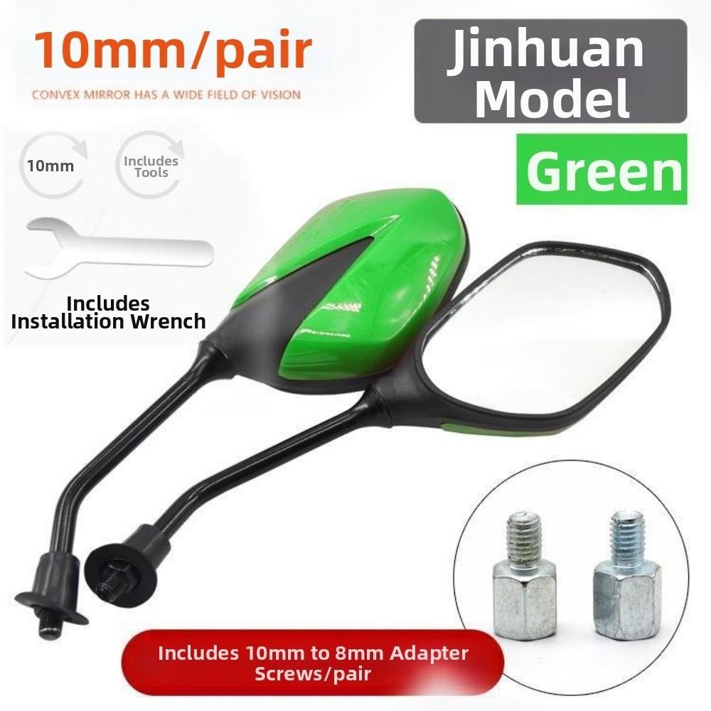 1Pair Black 8mm/10mm Rigth Thread Electric Scooter Rearview Mirror