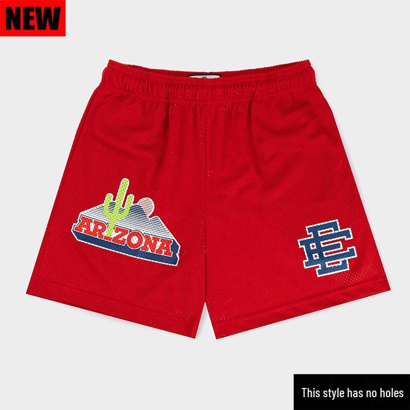 Unisex Amerikanische EE Schnelltrocknende Mesh-Sportshorts zum Laufen & Radfahren - Oberhalb des Knies