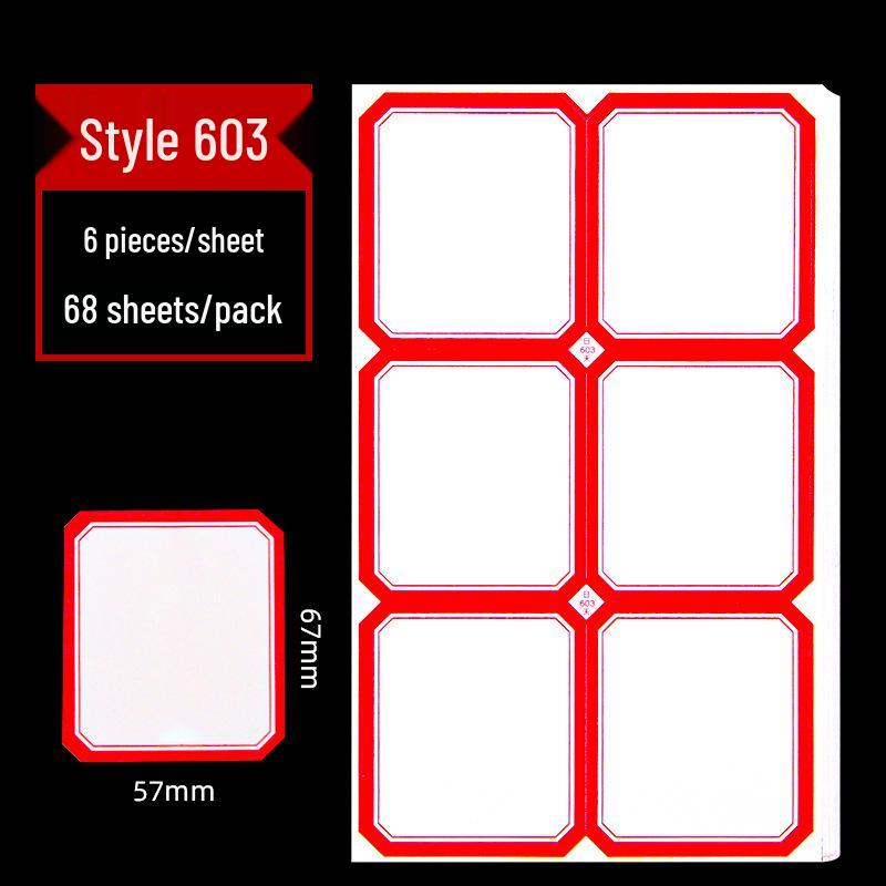 Büro Selbstklebende Handschriftliche Preisetiketten - 68 Blatt, Leicht ablösbare Papieraufkleber.