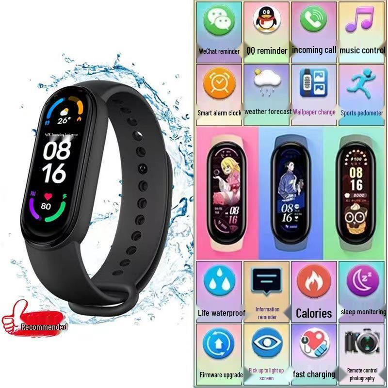 Inteligentný náramok: Multifunkčný športový krokomer, Budík a Bluetooth hodinky s dlhou výdržou batérie pre mužov a ženy