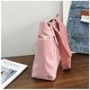 2023 Women's Japanese Solid Color Tote & Shoulder Canvas Handbag - Casual, Simple Mommy Outing Bag