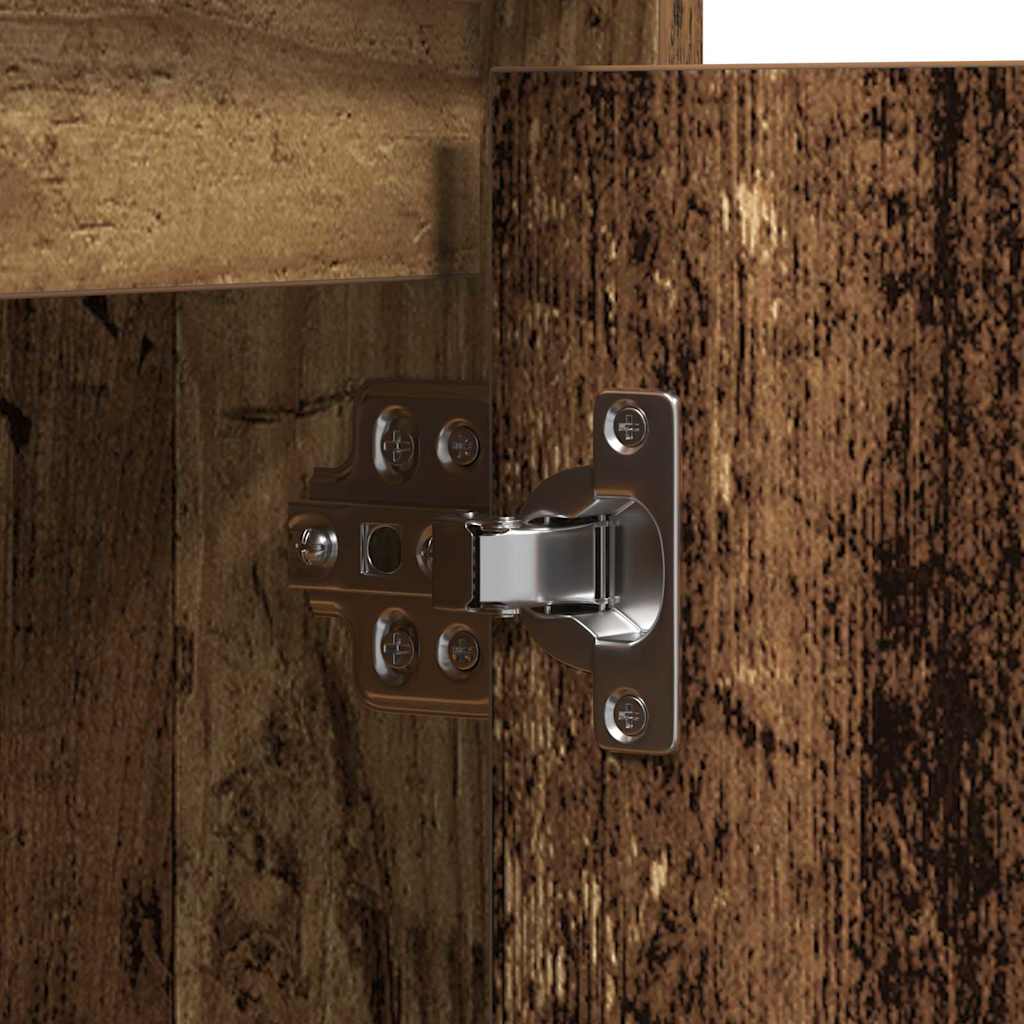 LED Sideboard in Rustic Wood Look 71 x 34.5 x 75 cm Engineered Wood