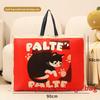 Cartoon Cat Plush Cotton Comforter Storage Bag For Travel And Bedroom Organization
