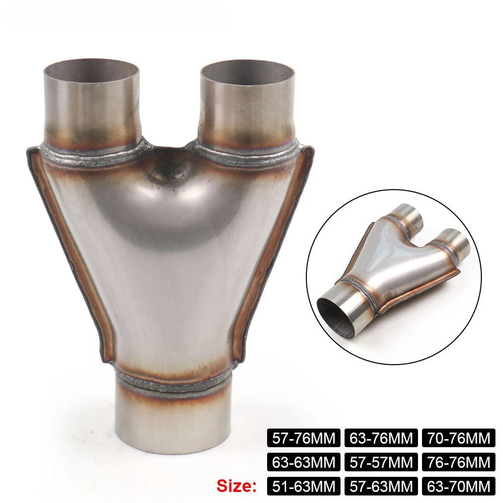 Adapter Y ze stali nierdzewnej 3” pojedynczy / 2,5” podwójny Uniwersalny Rura wydechowa
