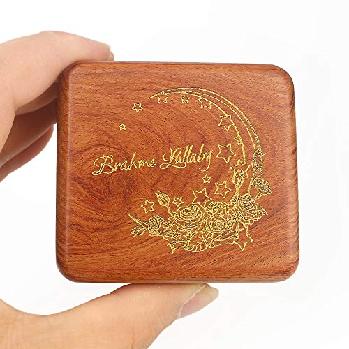Sinzyo Wooden Music Box with Mini Photo Frame, Perfect for Respect for the Aged Day, Birthdays, Mother's Day, or Valentine's Day (Special Rosewood, So
