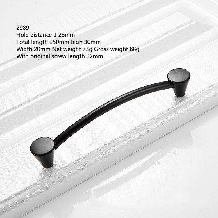 Black Handle American Style Modern Pull Antique Handles and Knobs Drawer Furniture Kitchen Cabinet