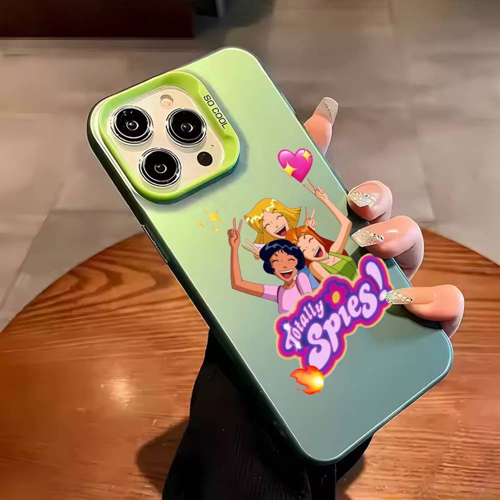 Cool T-Totally Spies Phone Case Color Silver Shell For IPhone 17 16 15 14 13 12 11 Pro Max Plus