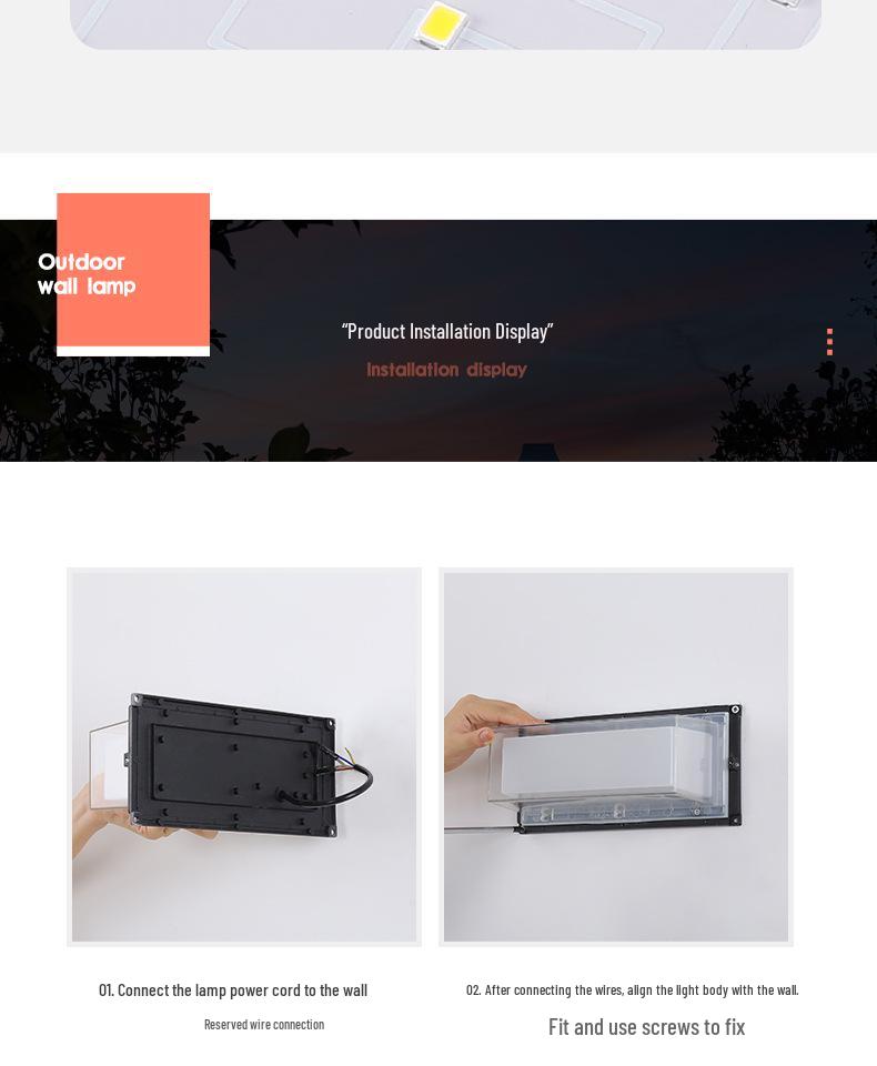 Waterproof Minimalist LED Wall Light with Smart Sensor for Outdoor Use