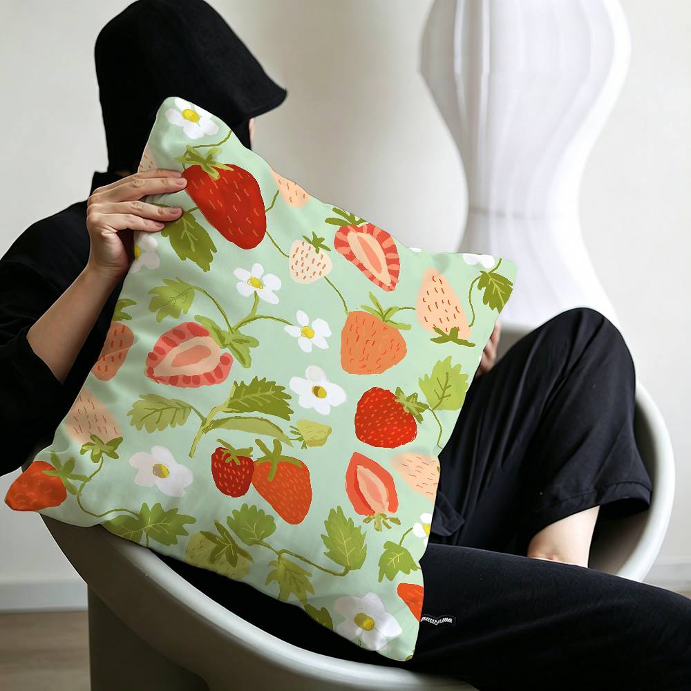 Fashion Strawberry Pillow Gift Home Office Decoration Bedroom Sofa Car Cushion Cover case x