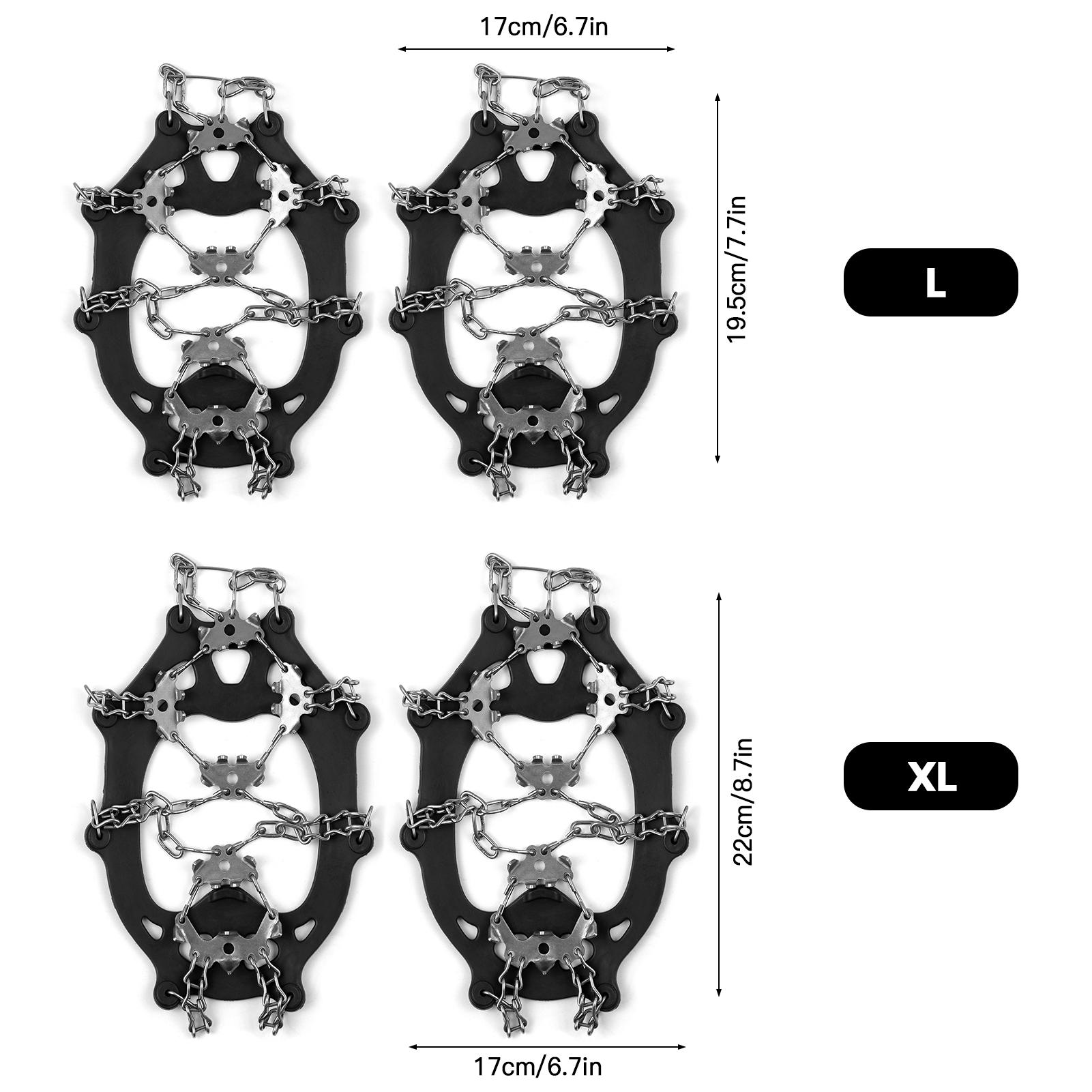 201 Нержавеющая сталь 24 зубца Ice Claw противоскользящий чехол для обуви от снега L — фото 3