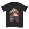 Funny Boxing Gym Workout Cat with Boxing Gloves Anime Meme T-Shirt Beach T-Shirts Unisex Round Neck Tees Short-Sleeved Tshirt