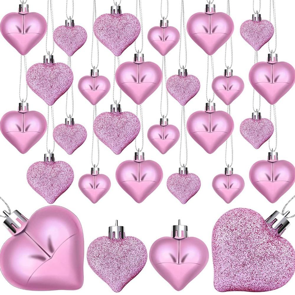 12 STÜCKE 4,5CM Hängender Herzkugel Anhänger Partydeko Kugel Neujahr Valentinstag Dekoration