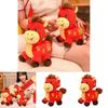 Horse Year Mascot Plush Toy With Flower Embroidery Design For Lunar New Year Gifts And Celebrations