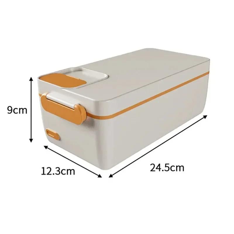Self Heating Lunch Box 40W Electric 1L Capacity Cordless Leak Proof 304 Food Grade Stainless Steel 6H Heat Silent