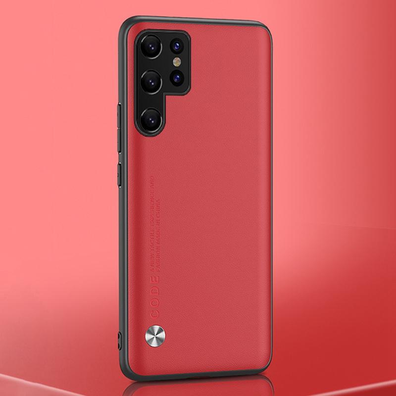 Luxury Leather Case For Samsung Galaxy S22 Ultra S20 S21 FE S10 Plus Cover Matte Phone Case For Samsung Note 20 Ultra 10 Plus