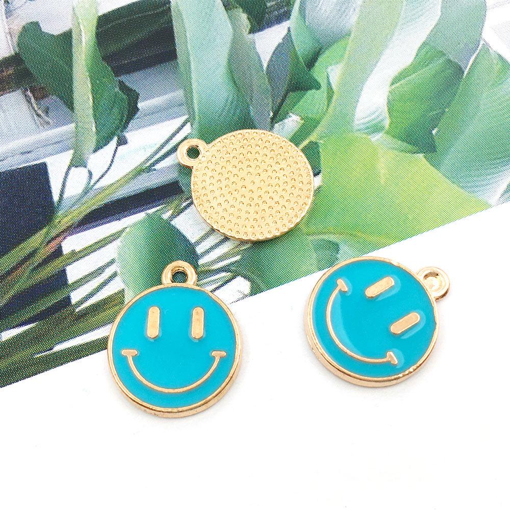 

Korean DIY Smiley Face Drip Oil Charm for Jewelry Accessories