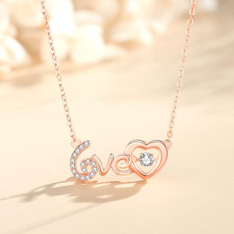 

Танциз S925 стерлингового серебра Роскошное индивидуальное ожерелье с подвеской женское классическое ожерелье прилива розового золота