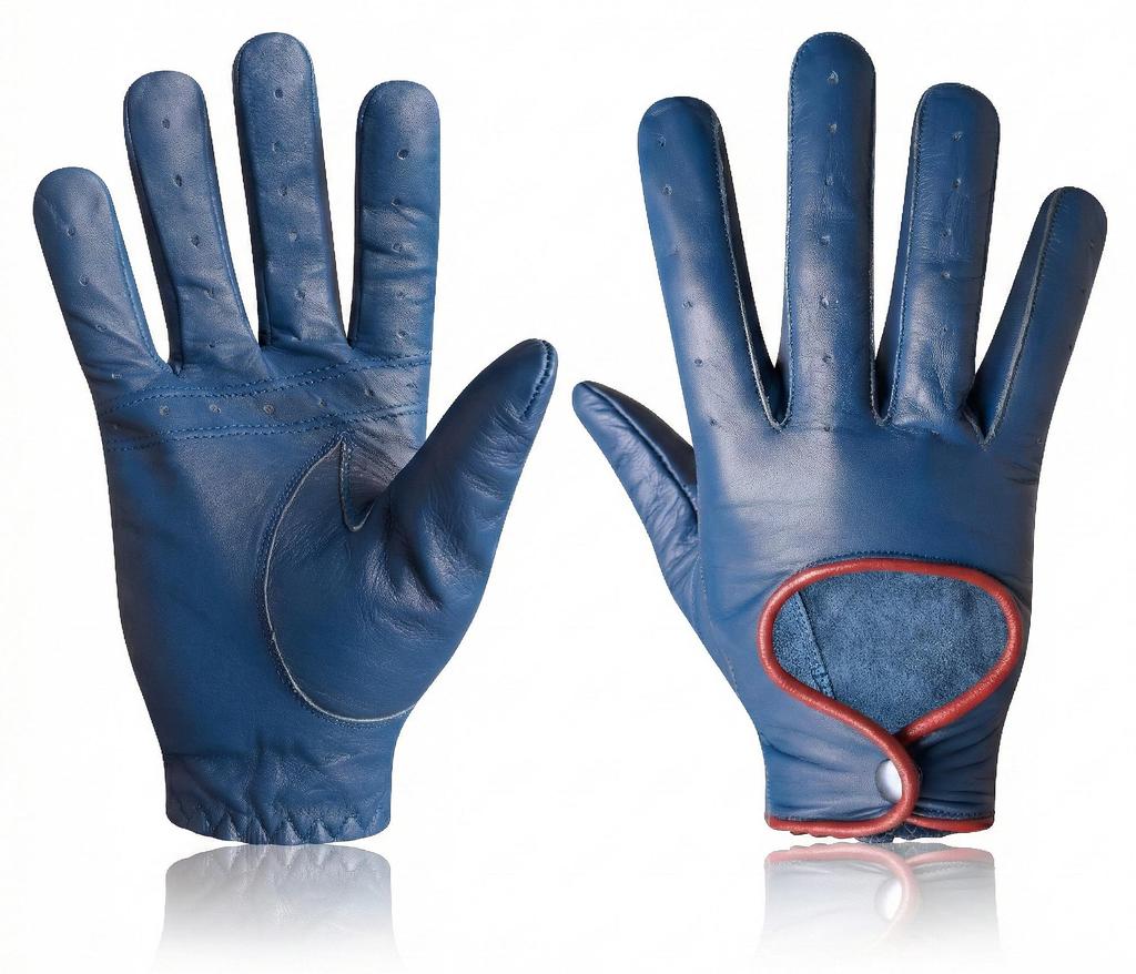 Rękawiczki ze skóry bydlęcej Napa do jazdy samochodem, dla szofera, styl Vintage Retro