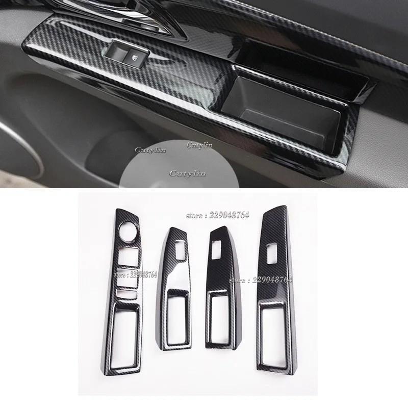 LHD RHD For Chevrolet Cruze 2009-2013 2015 ABS Carbon Fiber Window Switch Lift Button Cover Trim Interior Accessories Cutylin
