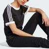 Adidas Originals Trefoil Three-Stripe Colorblock Short Sleeve T-Shirt Women Tops Black IK4051