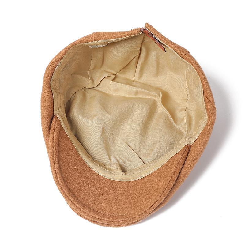 Solid Color Duck Tongue Hat Winter Warm Forward Cap Thickened Warm Beret Ladies Retro Hat