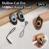 1Pc Black Hole Cat Eye Magnetic Nail Art Tool Olive-Shaped DIY Salon Manicure Hollow Cat Eye Design Auxiliary Tool