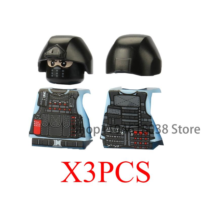 Military Soldiers Figures Weapons Building Blocks Accessories Two-color Guns Assault Sniper Rifles M16 M4 Model Bricks Toy Gift