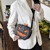 Kürbis Umhängetasche Halloween Kürbis Geldbörse Schultertasche mit verstellbarem Schultergurt