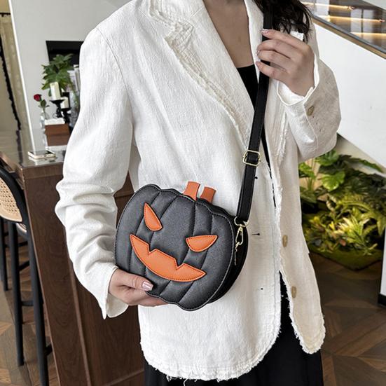 Pumpkin Crossbody Bag Halloween Pumpkin Purse Shoulder Bag with Adjustable Shoulder Strap for Party Street Daily Wear