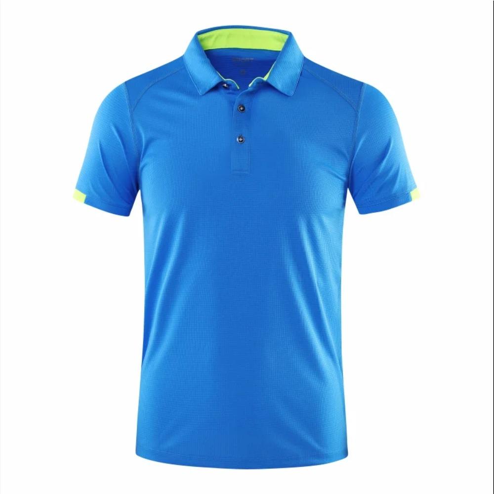 Lässiges Sport-POLO-Shirt mit Kragen, kurzärmelig, schnelltrocknend, Fahrradanzug, Fitnessanzug für Herren