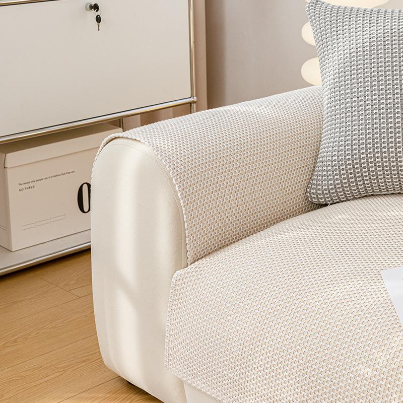 Nordic Simple Sofa Seat Cushion Four Seasons Universal Non-Slip Sofa Cover Towel  New Solid Color Non-Slip Sofa Cushion