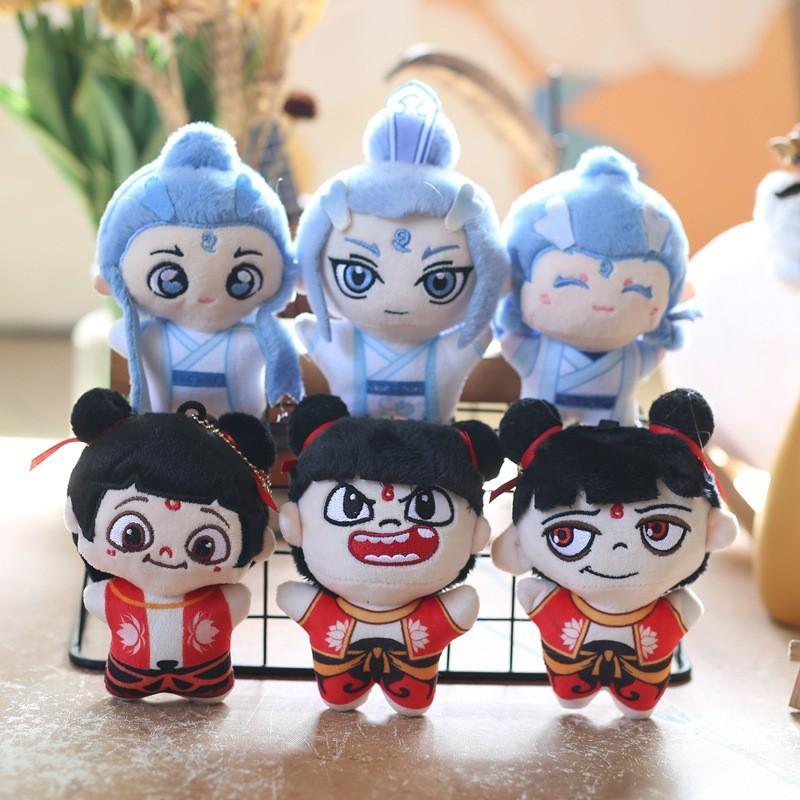 Stuffed Animal Nezha Plush Keychain Backpack Charm Soft Toy Gift Teens For