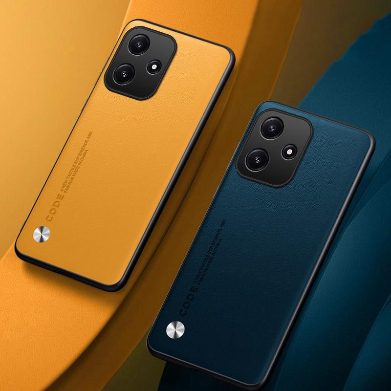 Luxury PU Leather Case For Xiaomi Redmi 12 4G Redmi12 5G Back Cover Silicone Full Protection Phone Case For Poco M6 Pro 5G Coque