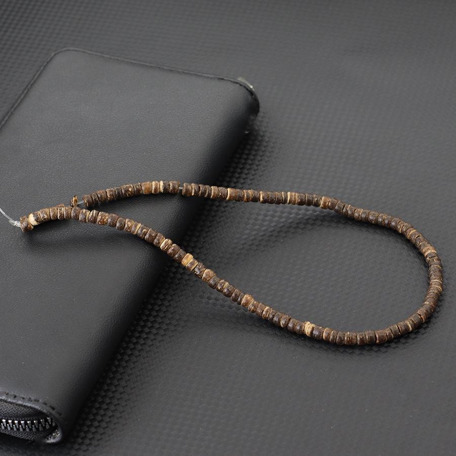 New Wholesale Natural Wooden Beads For Jewelry Making 4 Colors Coconut Husk DIY Necklace Bracelet Beaded Bag Earrings 15 Inches