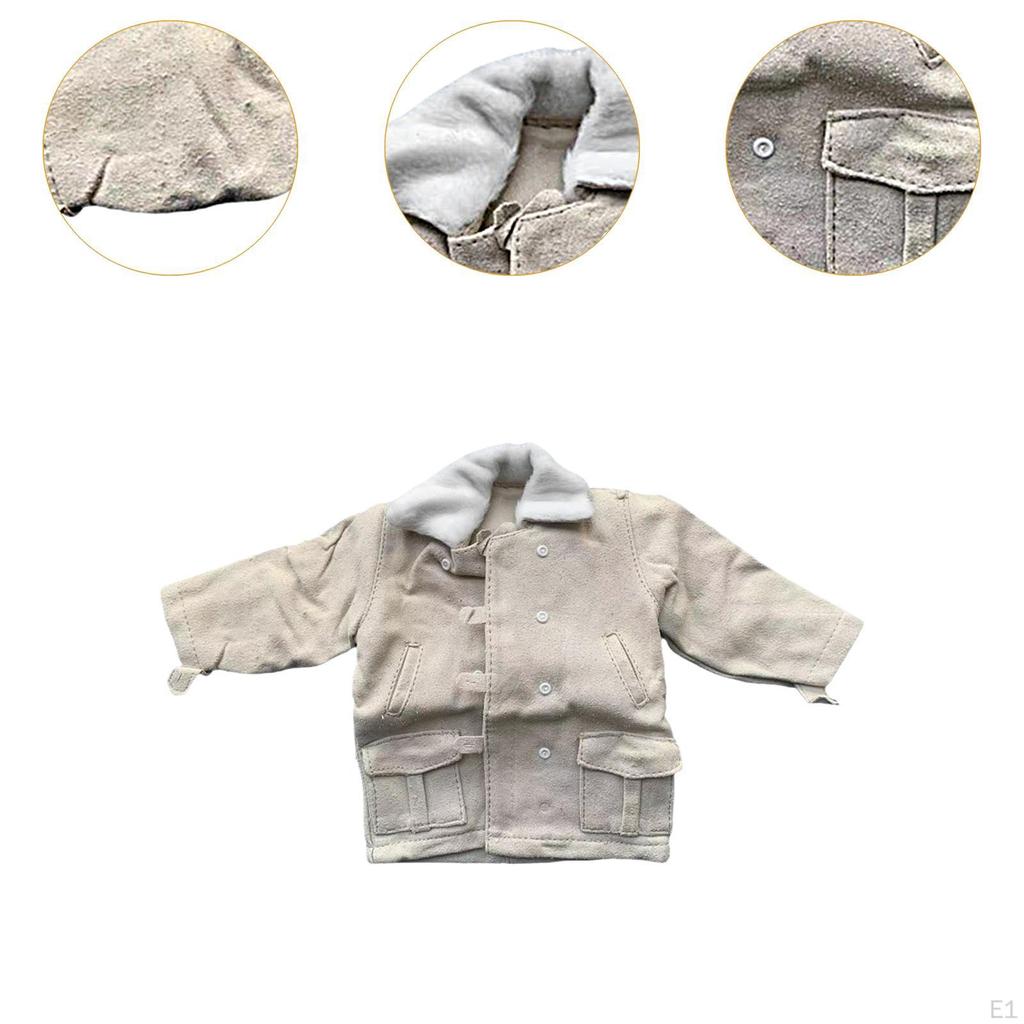 1/6 Outer Jacket Action Figure Casual Retro Dress up Mini Outerwear for 12'' inch Female